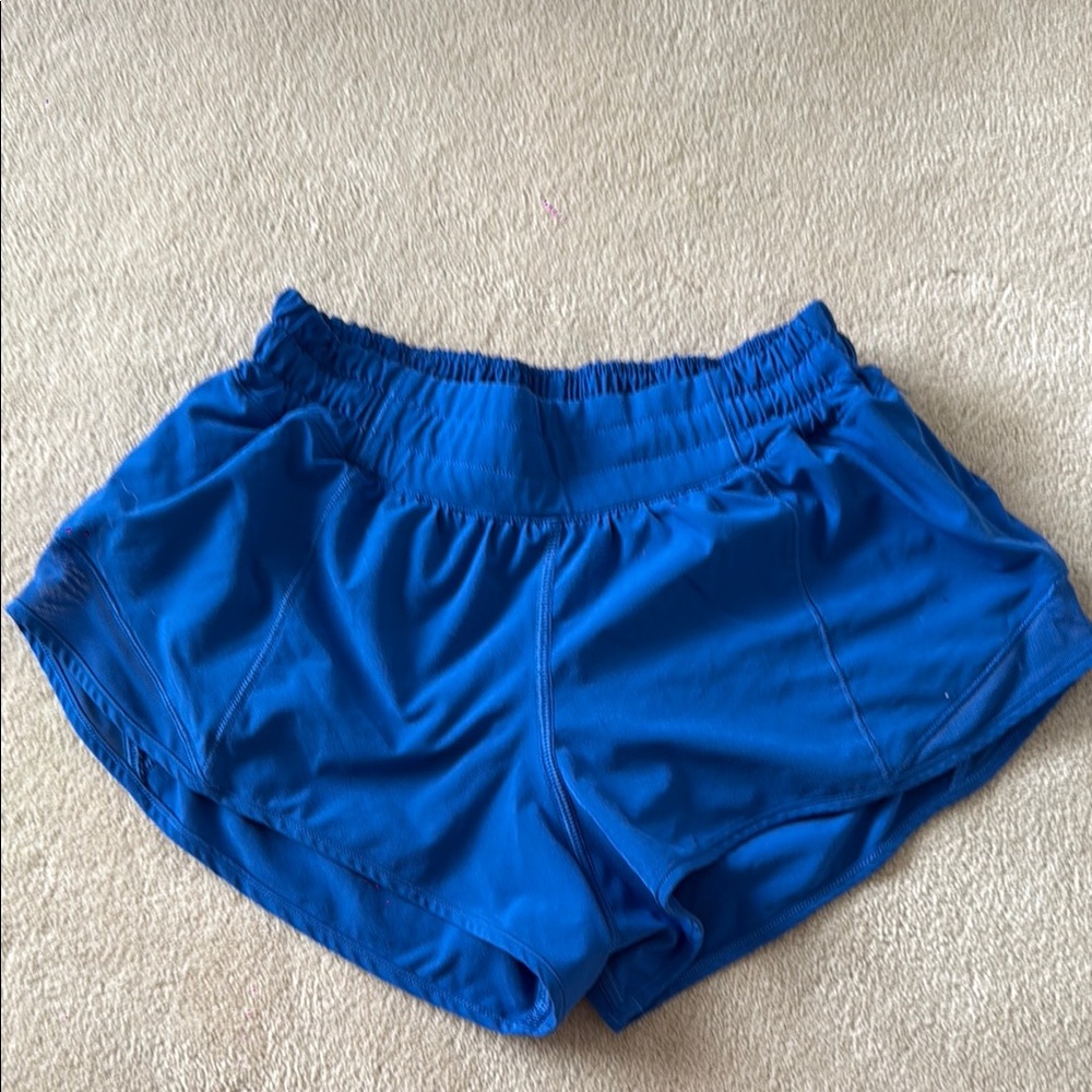 Lululemon Sonic Blue Hotty Hot Shorts 2.5 inch